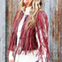Double D Ranch Sonora Vest in Banjo Burgundy view of front