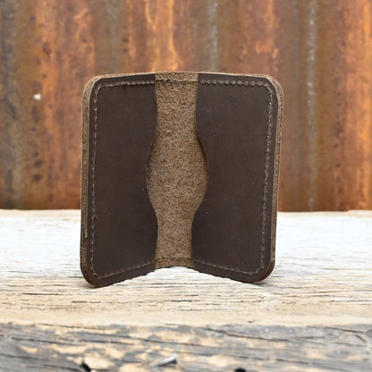 Frost River Leather Business Card Holder view of holder open