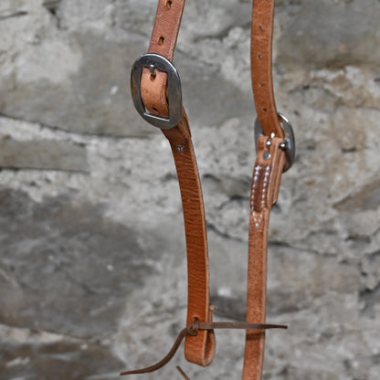 One Ear Draft Horse Headstall view of buckles