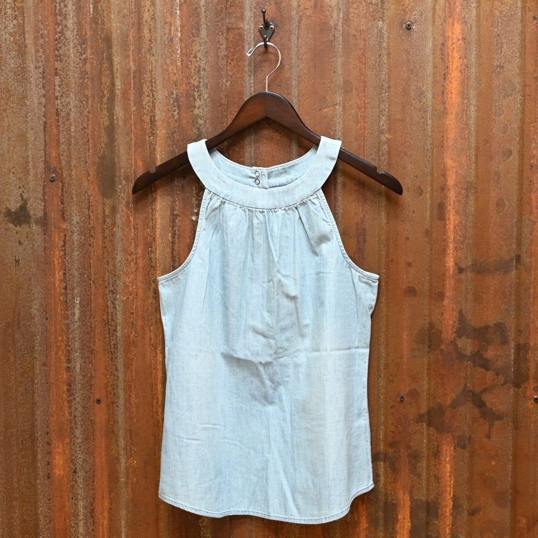 Ladies Light Blue Haven Tank W/Light Wash view of front