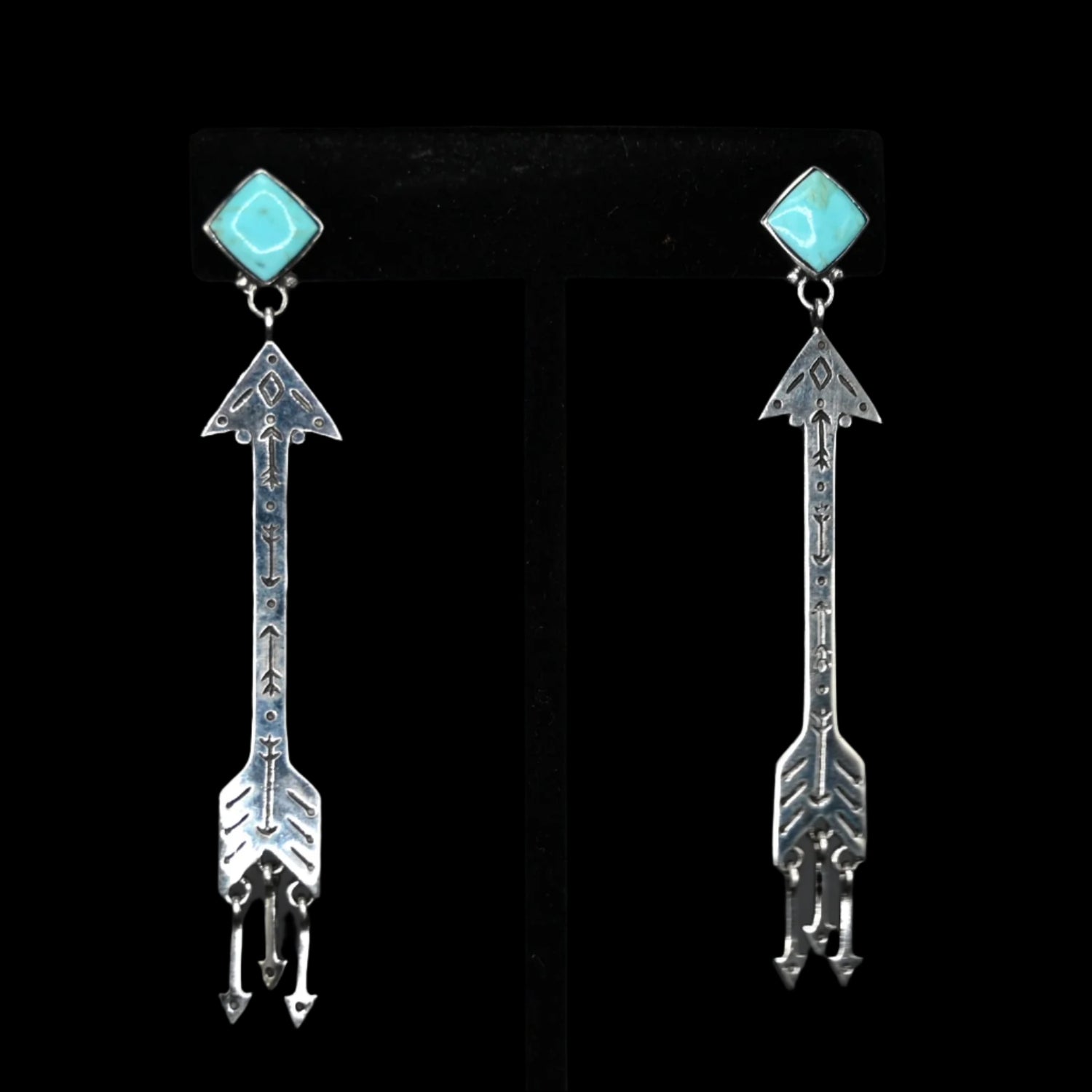 View of earrings