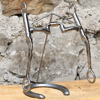 Myler flat shank bit with sweet iron correctional low port barrel MB 27PB