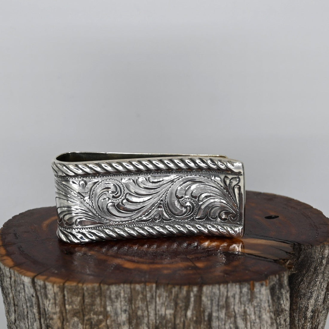 Engraved Sterling Silver Money Clip view of money clip