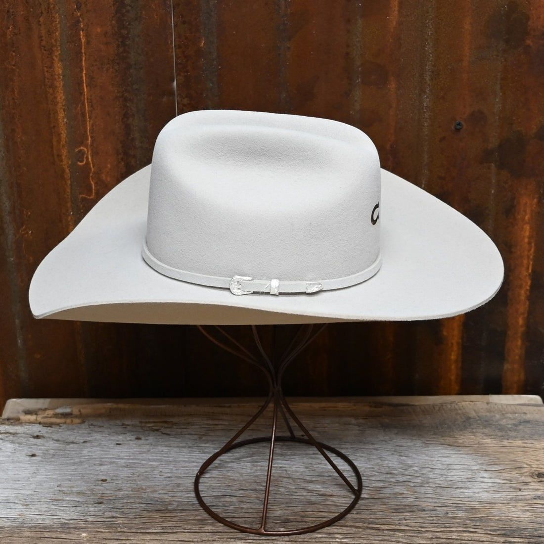 Charlie 1 Horse “The Cowgirl” Ranch Tan felt hat with cattleman crown and branded &quot;C&quot;