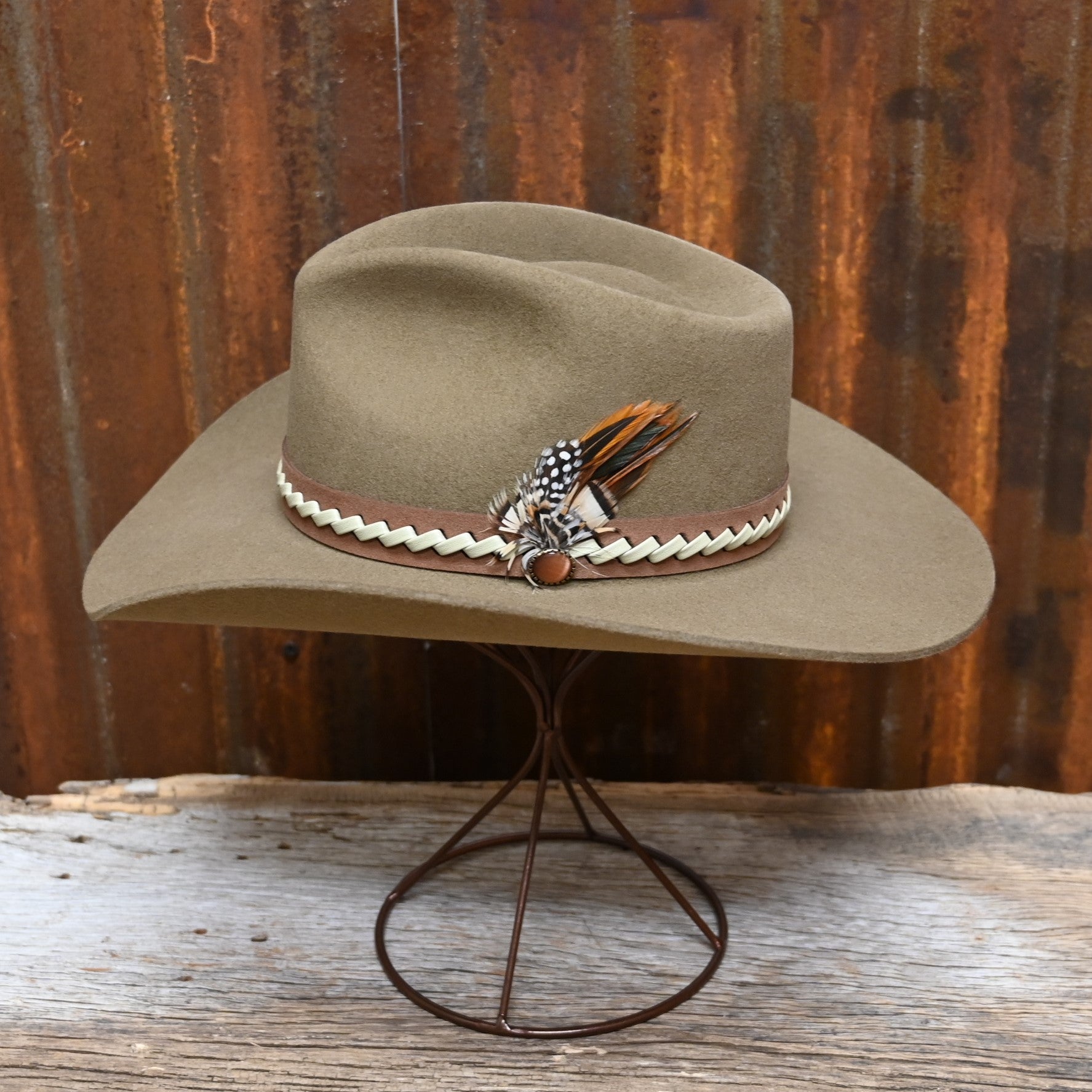 View of side of hat