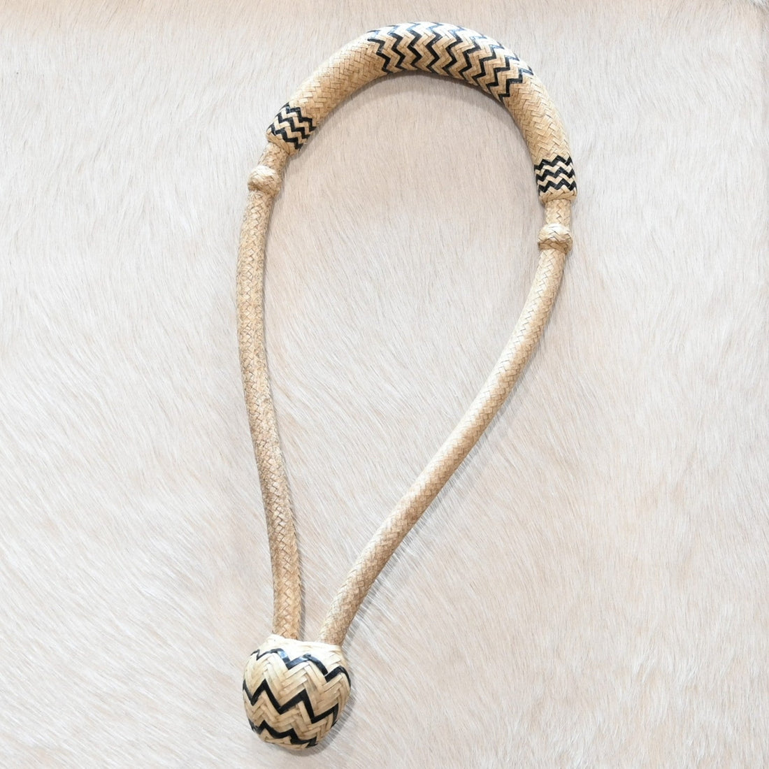 1/2" Natural Bosal with Black Accents, 20 plait