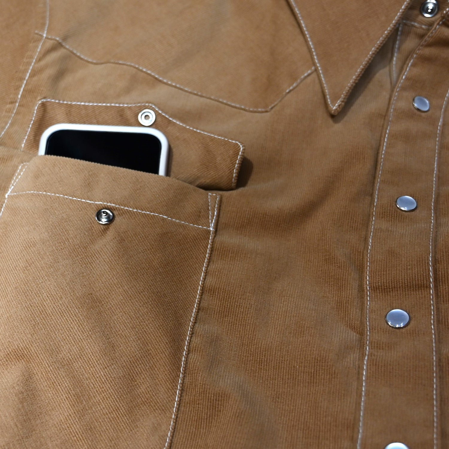 View of pocket that fits iPhone