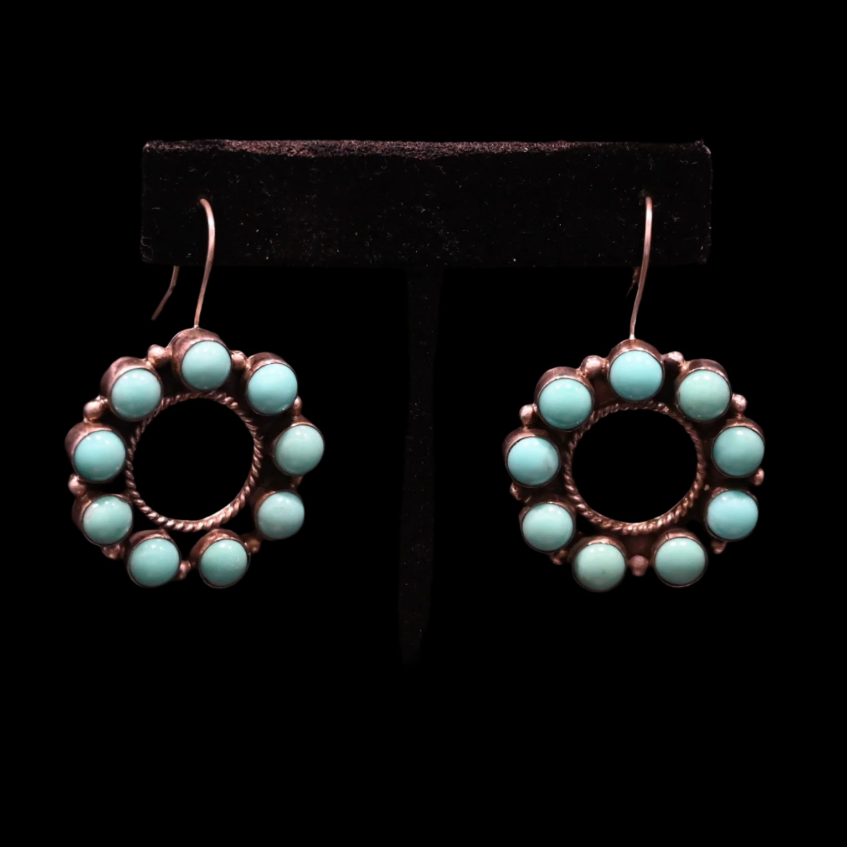 View of earrings