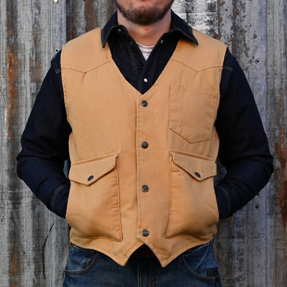 Schaefer Sherpa Canvas Vest in Suntan