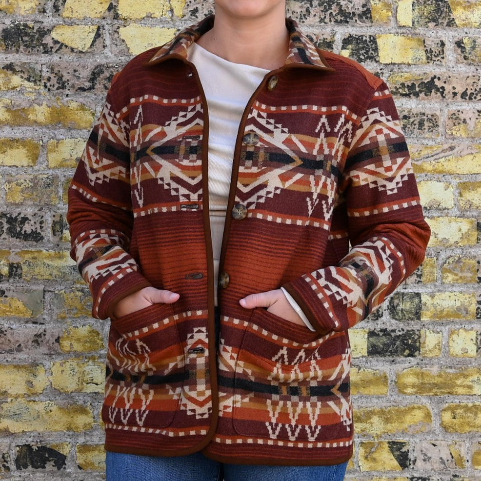 Pendleton – Ladies Reversible Wool Coat in Beacon Rock Copper