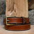 1.25" Brown Double Stitched Belt view of belt
