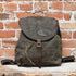 Knapsack in Waxed Canvas view of front