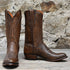 Mens 12" Leather Boot In Antique Peanut Brittle view of front and side 