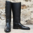 Ladies 17" Classic Lieutenants Boot W/Side Buckles In Black Leather view of front and side