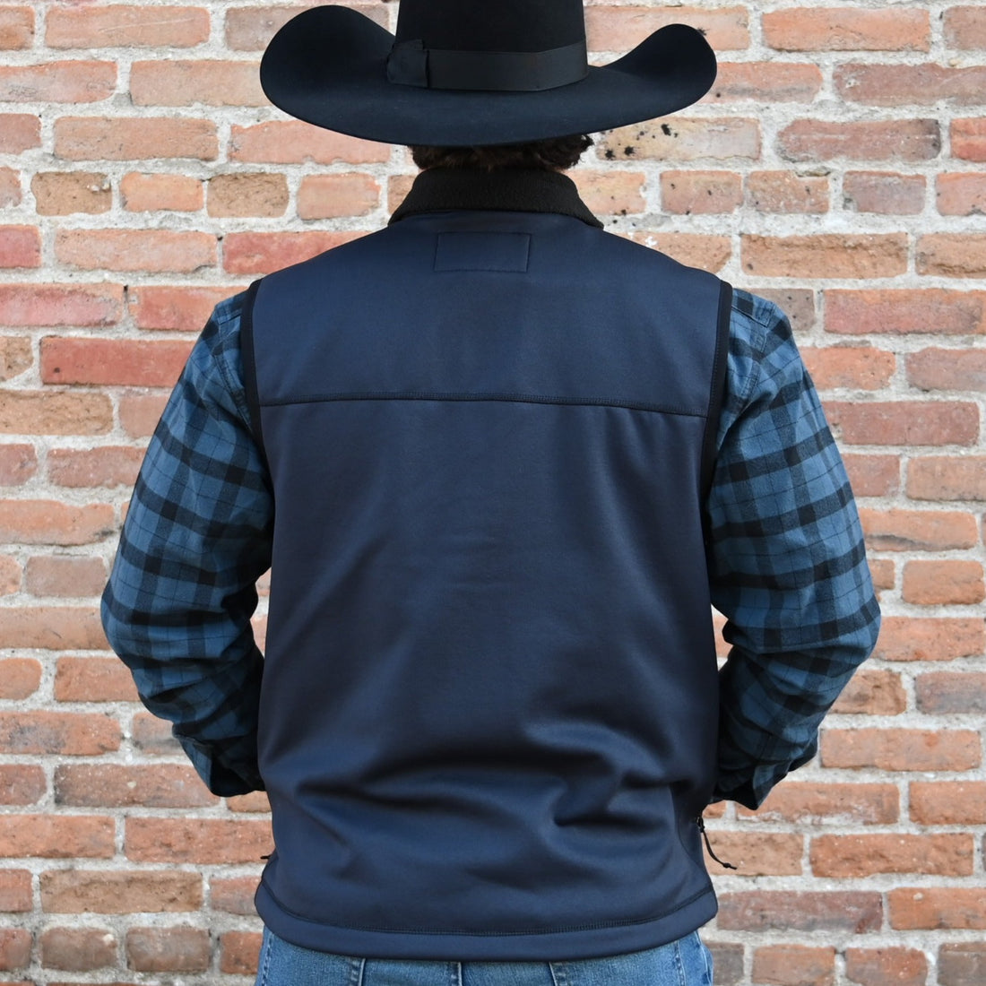Filson Granite Spire Fleece Vest view of back of vest