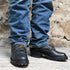 Nicks Builder Pro Work Boot in Black view of front and side on model size 10.5