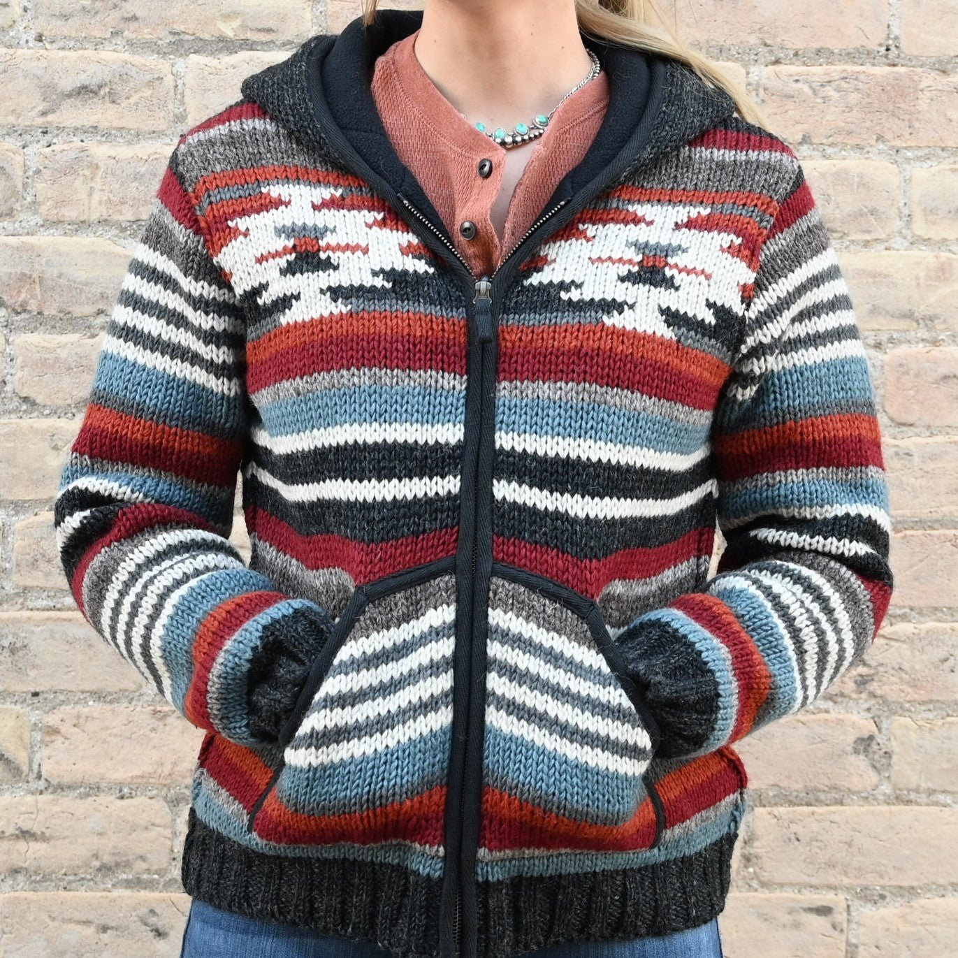 View of front of sweater