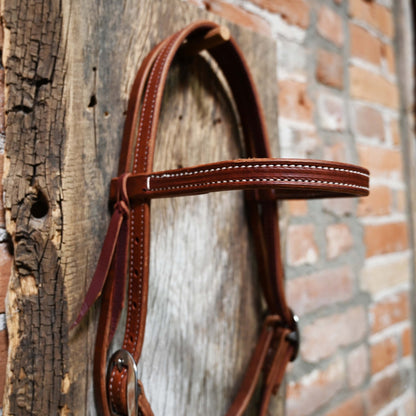 Berlin Custom Leather Double Stitched  Browband Headstall