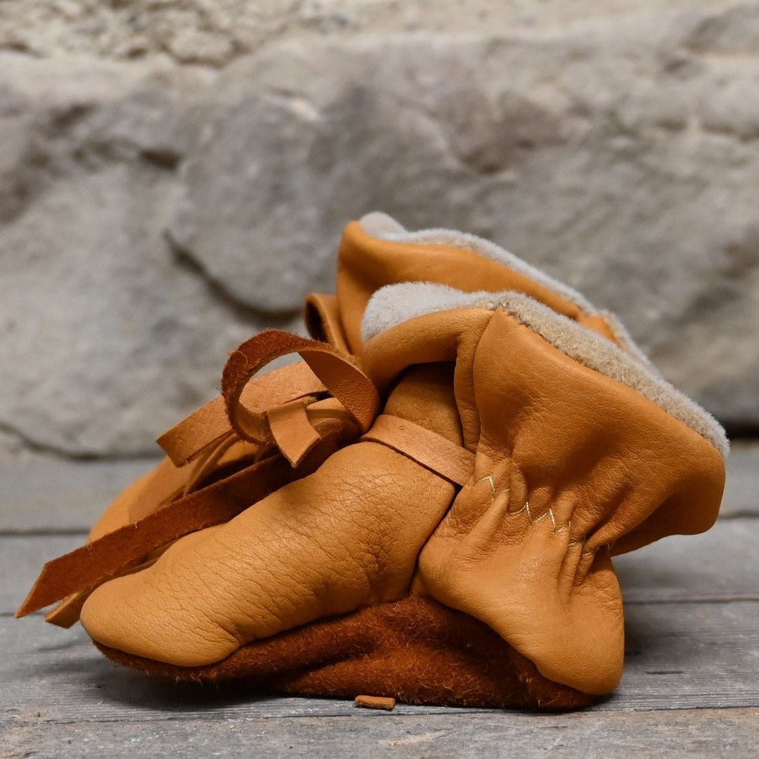 Saddle Brown Baby Moccasins