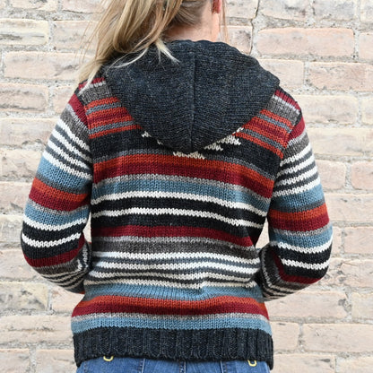 View of back of sweater