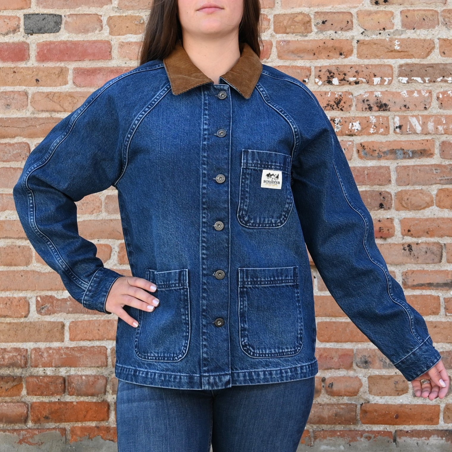 Denim chore coat womens best sale