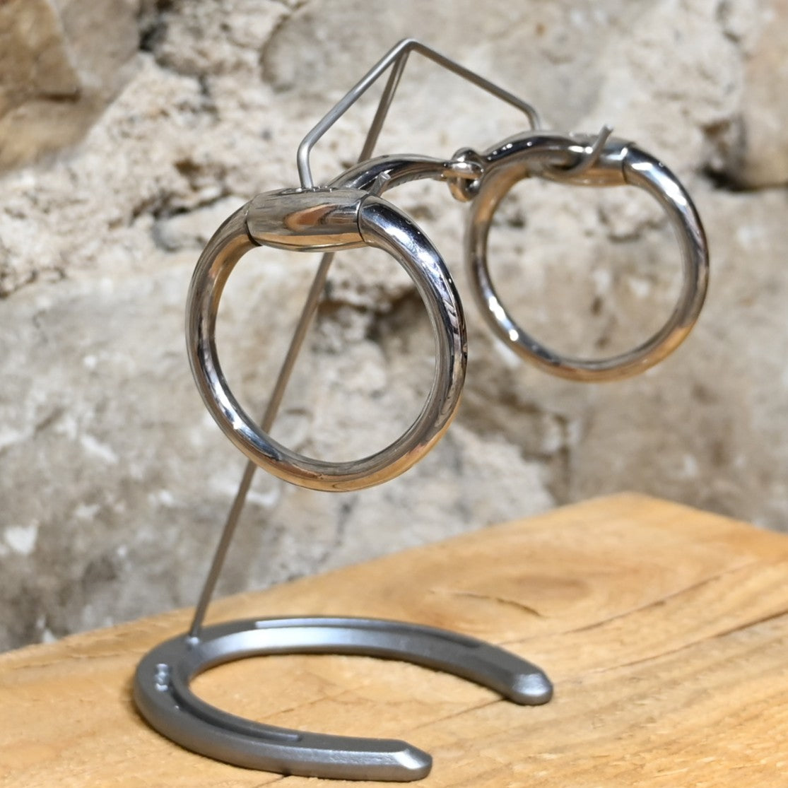 Jeremiah Watt stainless eggbutt snaffle with 5-inch sweet iron mouth and copper inlays