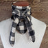 Cowboy Images Charmeuse Plaid Ivory Wild Rag 36x36, ivory plaid pattern charmeuse silk wild rag