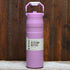 Stanley IceFlow 24-oz Flip Straw Tumbler in Lilac with built-in straw lid and handle