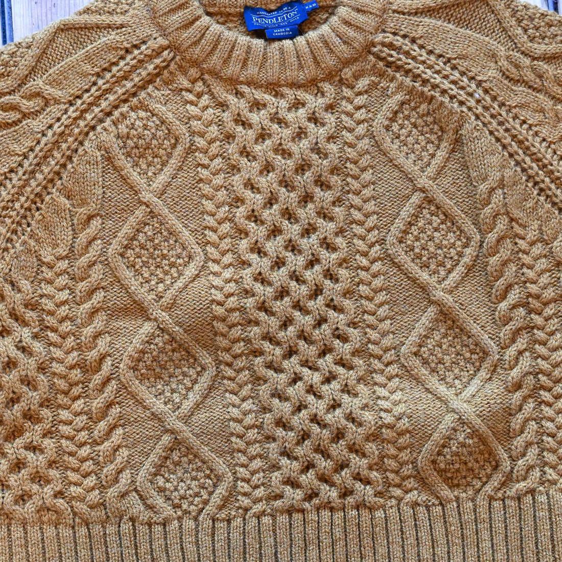 View of detail of sweater