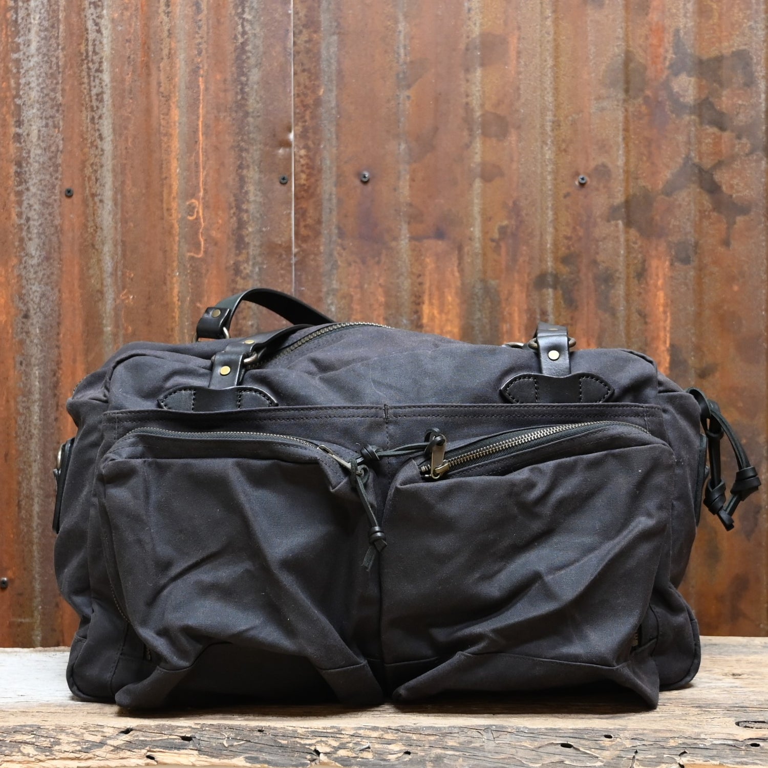 View of front of duffle