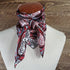 Charmeuse Little Bandana Red view of wild rag tied