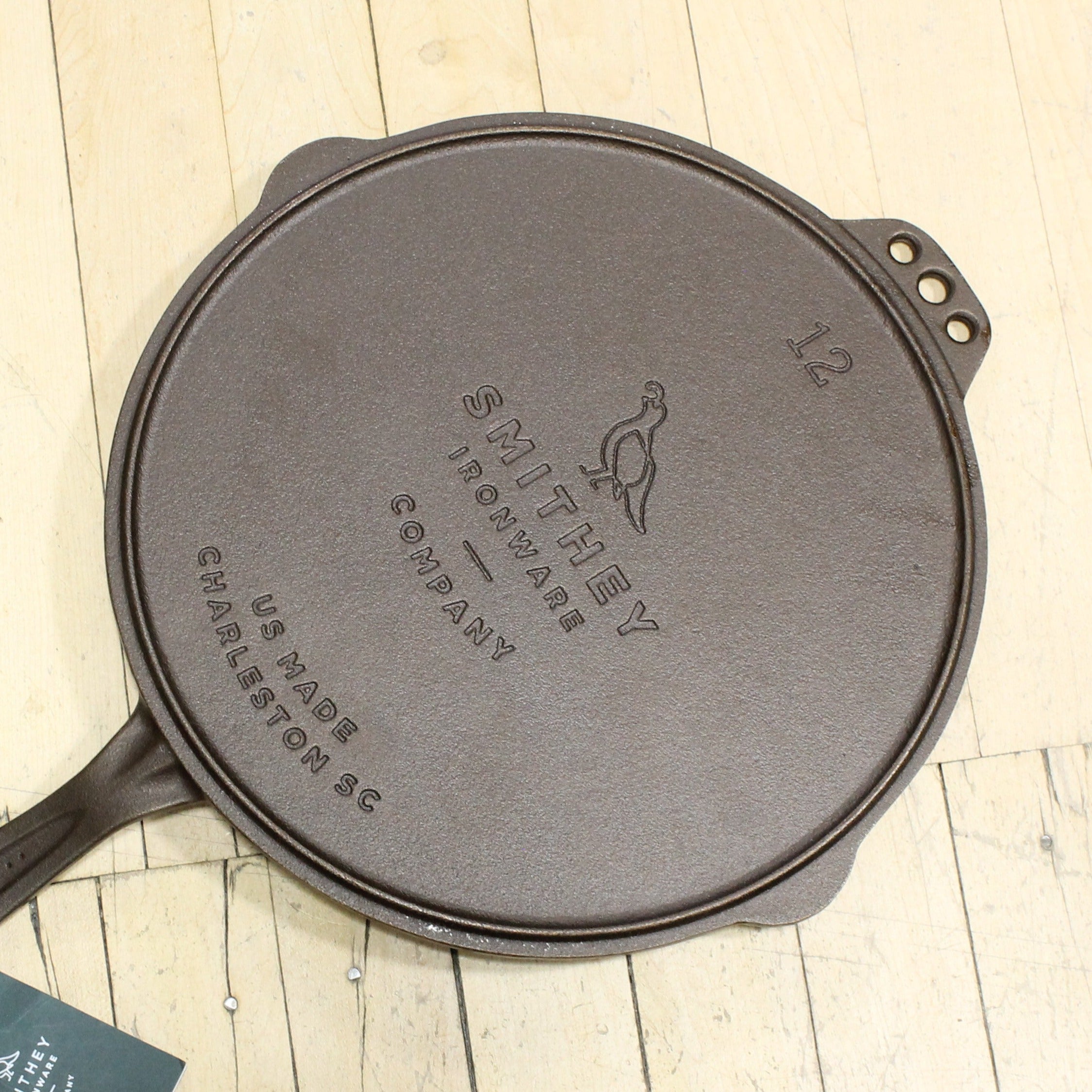 Smithey Ironware No. 12 Flat Top Griddle view of bottom