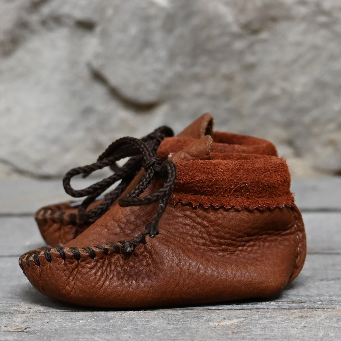 Wapsi &quot;Cinnamon&quot; in Rust Colored Leather and Dark Stitch view of side