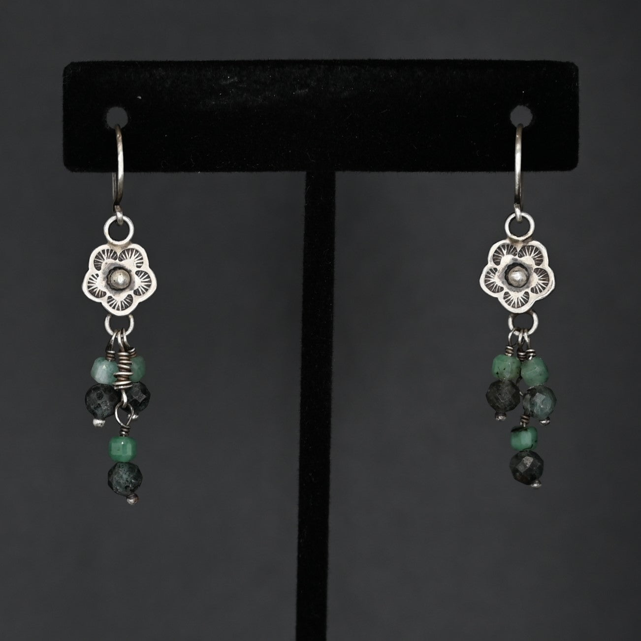 View of earrings