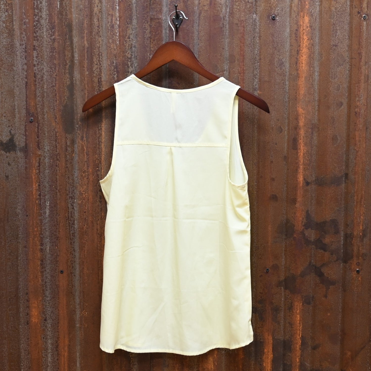 Ladies Emma Tank in Lemonade view of back