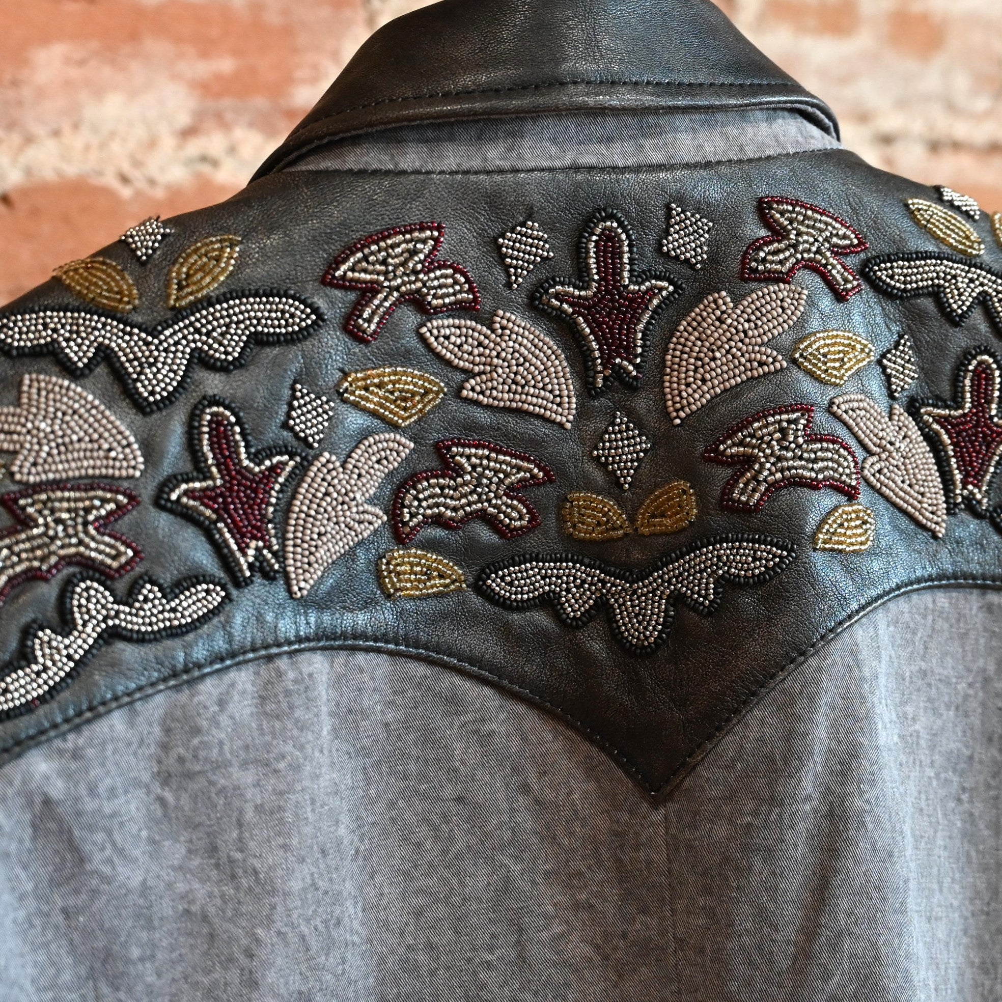 View of beaded detail