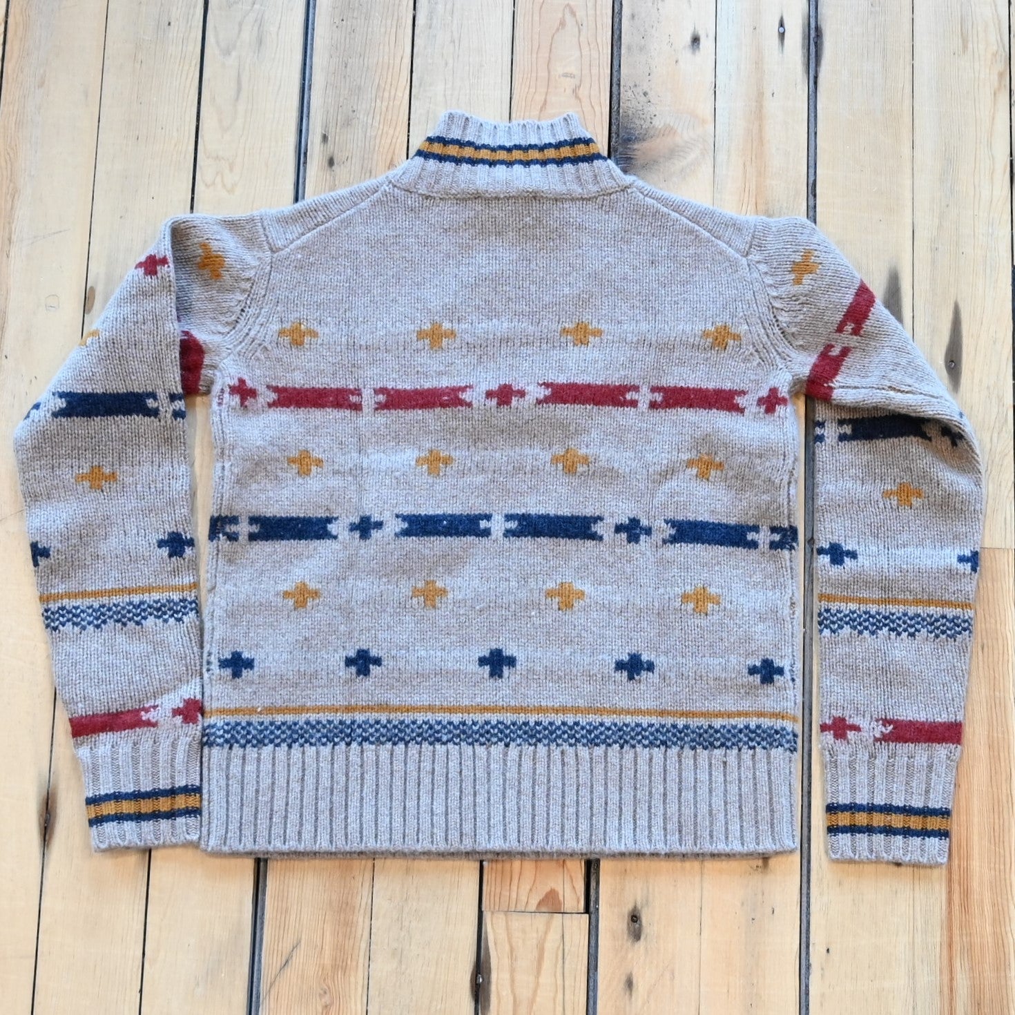 Vintage Pendleton marled wool sweater in fawn popular with multicolor flecks