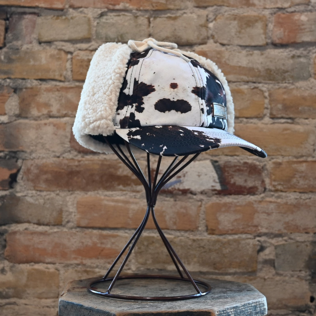 View of front of hat