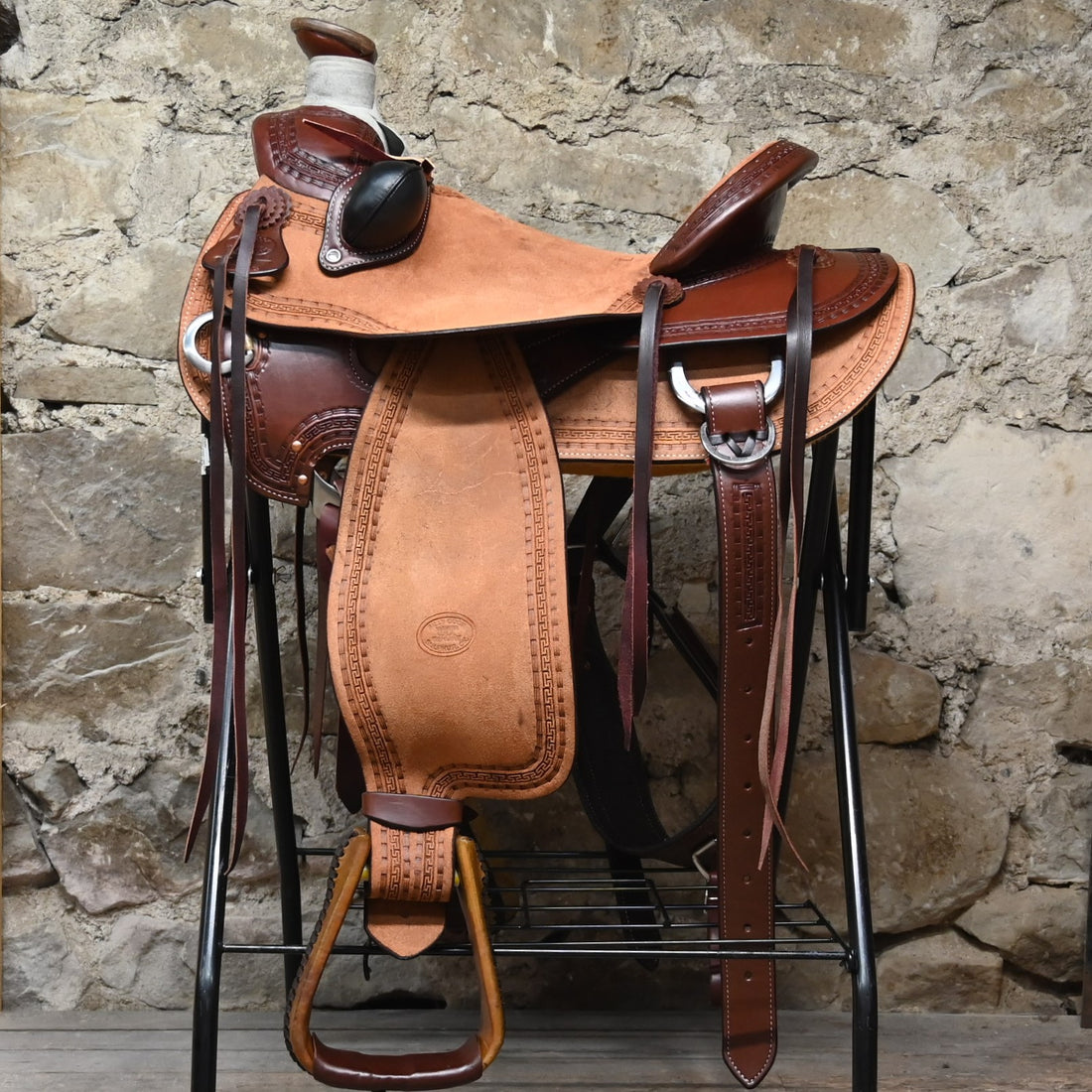 Billy Cook 15&quot; Wade Rancher T Border Saddle view of saddle
