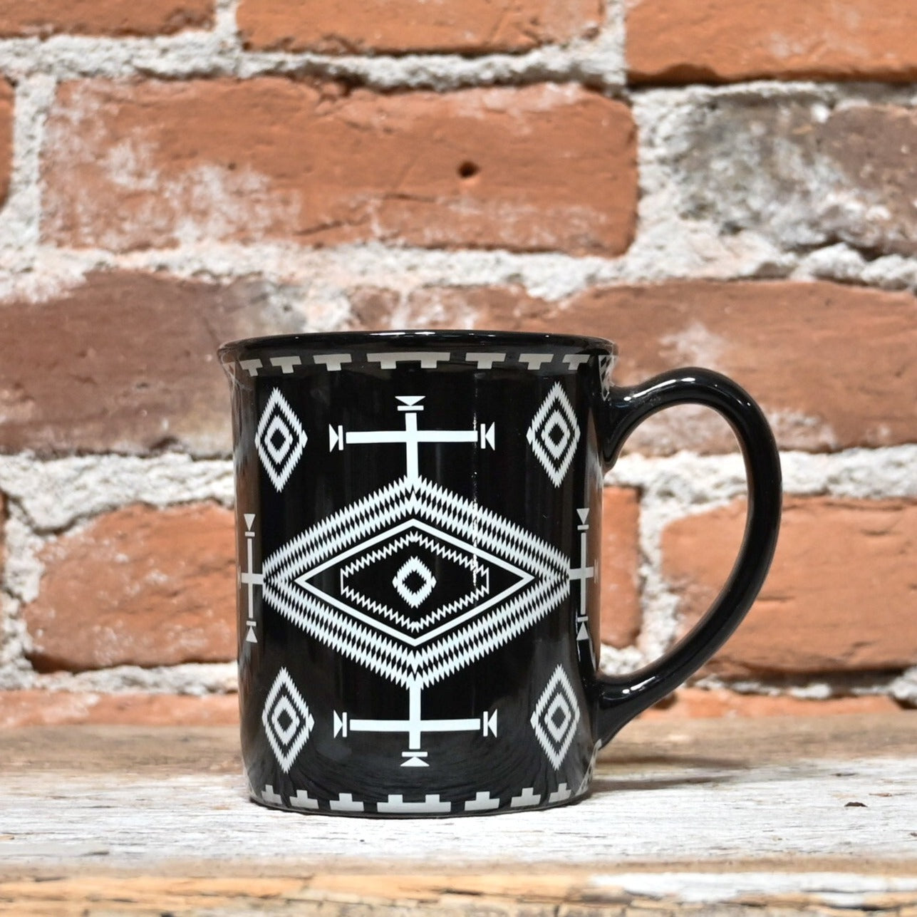 Ceramic Mug - Los Ojos Black view of mug