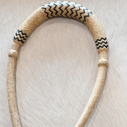 1/2&quot; Natural Bosal with Black Accents, 20 plait