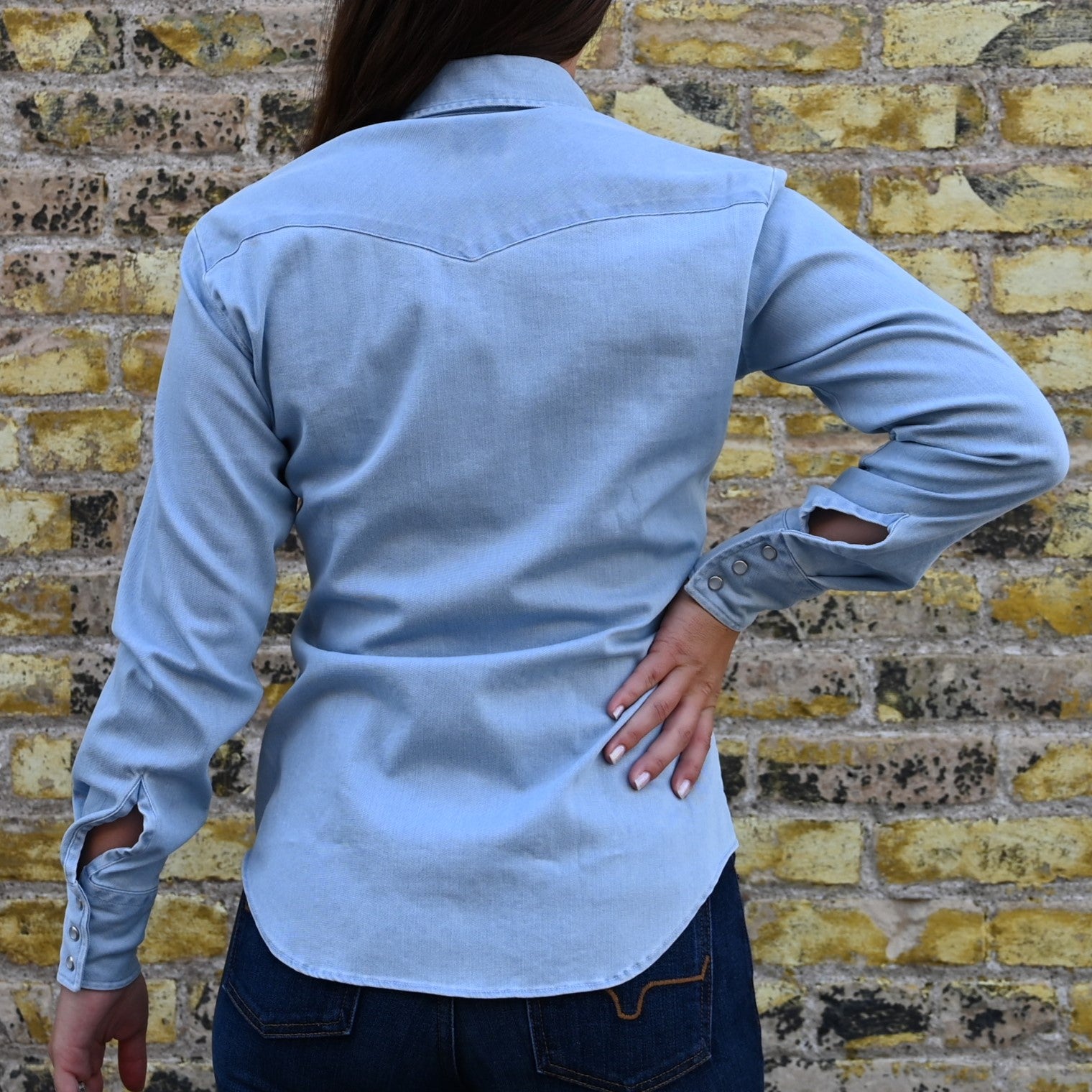 View of back of shirt