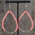 Pink Corral Teardrop Earrings - Summer Beauty view of earrings