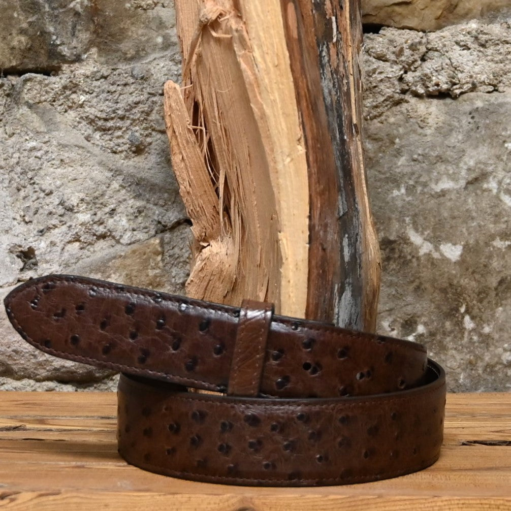 Sienna Ostrich Belt view of belt