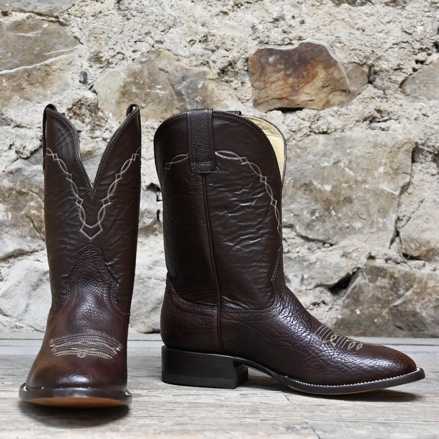 Hondo 11&quot; Brown Top with Brown Calf Vamp view of front and side