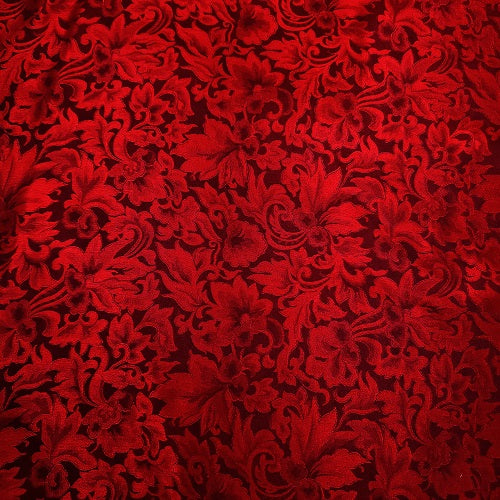 Jacquard Red Wild Rag view of pattern