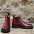 Blundstone Slip On In Premium Red Rubbed Leather view of front and side