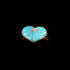 View of Sunwest Silver Kingman Turquoise Heart Ring featuring a heart-shaped design with a Kingman turquoise stone set in sterling silver