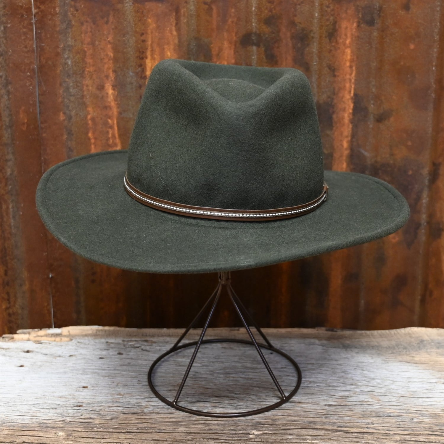 View of front of hat