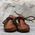 Wapsi "Cinnamon" in Rust Colored Leather and Dark Stitch view of front